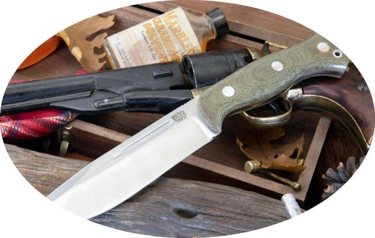 Bark River Cub Knife CPM 3V Green Canvas Micarta (USA) 1 Bark River Cub Knife CPM 3V Green Canvas Micarta (USA)