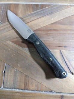 Bark River Fox River EXT-1 MagnaCut Black Canvas Micarta Blue Liners Mosaic Pins (USA) -Helle Shop bark river knives bark river fox river ext 1 magnacut black canvas micarta blue liners mosaic pins usa 41989659328724