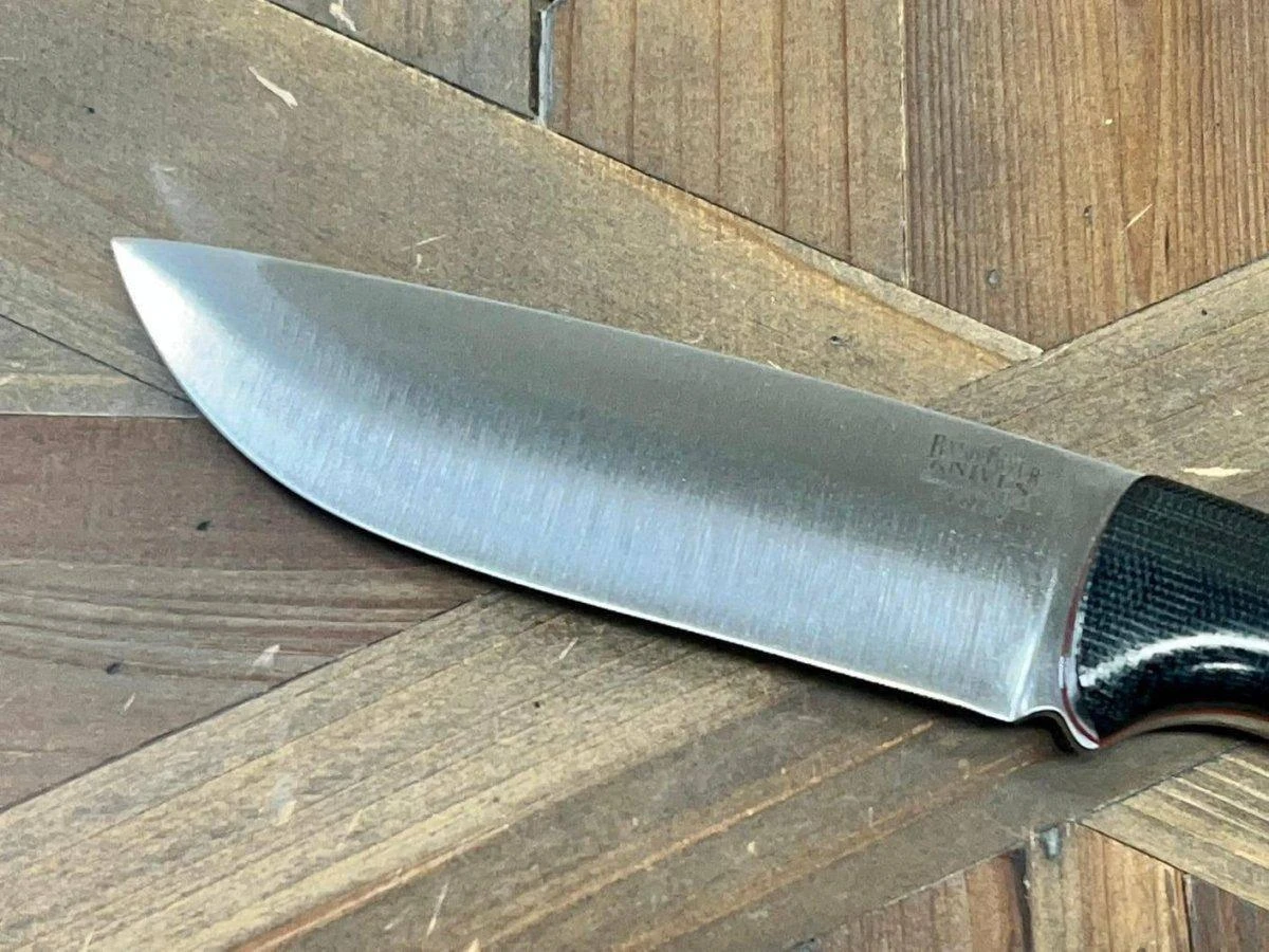 Bark River Fox River EXT-2 LT 3V Black Canvas Micarta Bloody Basin Spacer Red Liners Mosaic Pins (USA) 3 Bark River Fox River EXT-2 LT 3V Black Canvas Micarta Bloody Basin Spacer Red Liners Mosaic Pins (USA) - Image 3