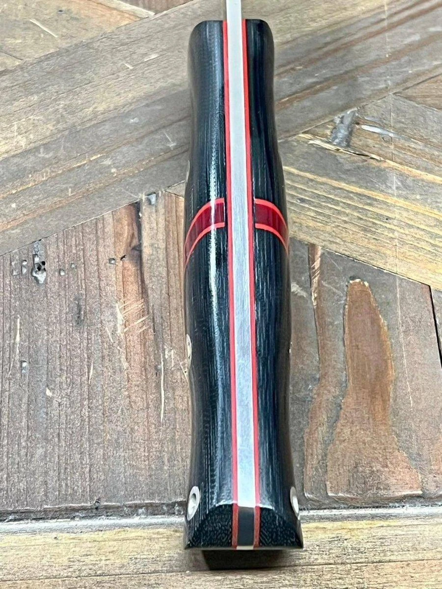 Bark River Fox River EXT-2 LT 3V Black Canvas Micarta Bloody Basin Spacer Red Liners Mosaic Pins (USA) 5 Bark River Fox River EXT-2 LT 3V Black Canvas Micarta Bloody Basin Spacer Red Liners Mosaic Pins (USA) - Image 5