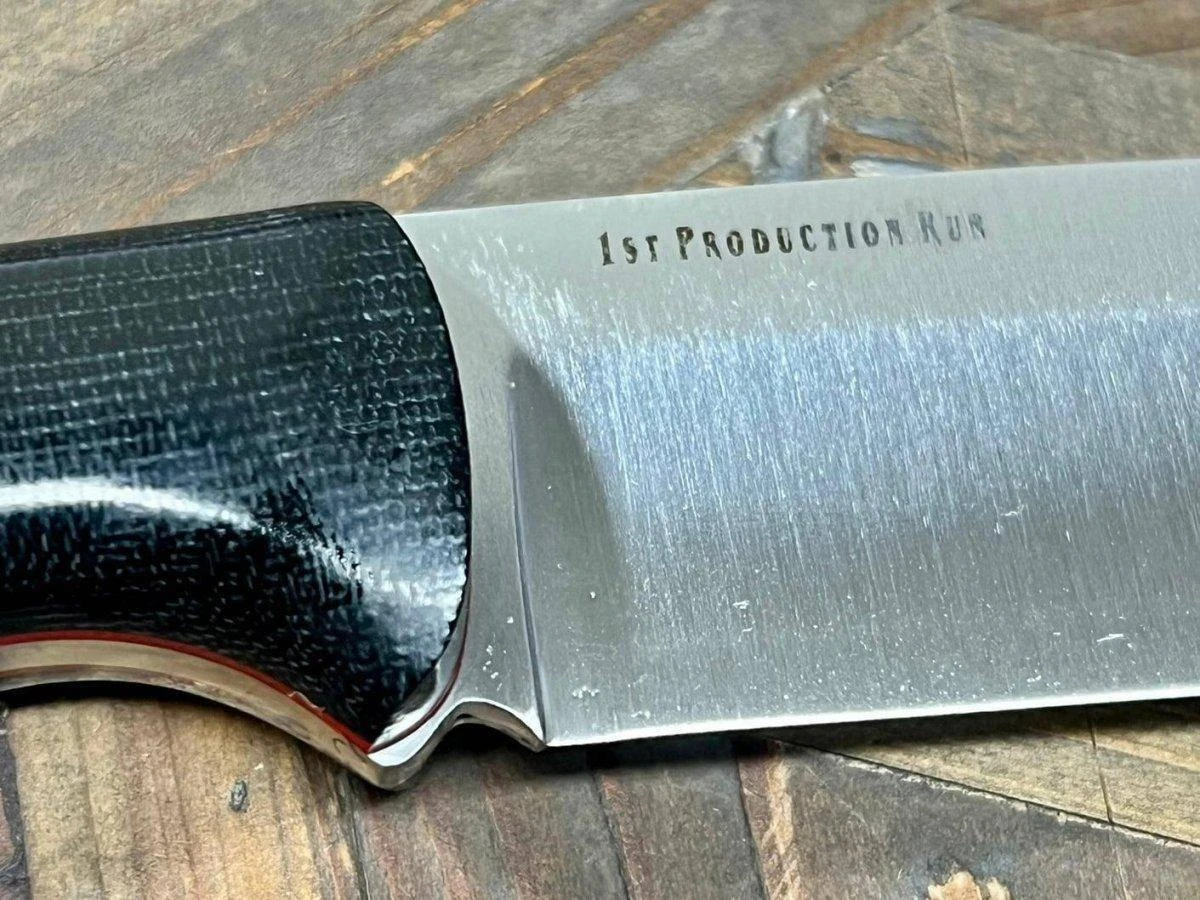 Bark River Fox River EXT-2 LT 3V Black Canvas Micarta Bloody Basin Spacer Red Liners Mosaic Pins (USA) 6 Bark River Fox River EXT-2 LT 3V Black Canvas Micarta Bloody Basin Spacer Red Liners Mosaic Pins (USA) - Image 6