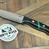 Bark River Fox River EXT-2 LT 3V Black Canvas Micarta Malachite Spacer Mosaic Pins (USA)