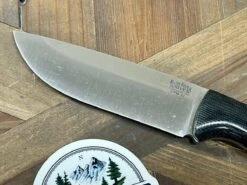 Bark River Fox River EXT-2 LT 3V Black Canvas Micarta Malachite Spacer Mosaic Pins (USA) -Helle Shop bark river knives bark river fox river ext 2 lt 3v black canvas micarta malachite spacer mosaic pins usa 41989666603220