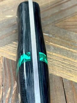Bark River Fox River EXT-2 LT 3V Black Canvas Micarta Malachite Spacer Mosaic Pins (USA) -Helle Shop bark river knives bark river fox river ext 2 lt 3v black canvas micarta malachite spacer mosaic pins usa 41989666734292