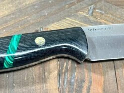 Bark River Fox River EXT-2 LT 3V Black Canvas Micarta Malachite Spacer Mosaic Pins (USA) -Helle Shop bark river knives bark river fox river ext 2 lt 3v black canvas micarta malachite spacer mosaic pins usa 41989666799828