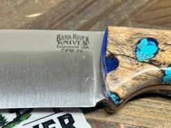 Bark River Fox River EXT-2 LT 3V Blue Cholla Cactus Turquoise Red Liners Mosaic Pins (USA) -Helle Shop bark river knives bark river fox river ext 2 lt 3v blue cholla cactus turquoise red liners mosaic pins usa 41989666406612