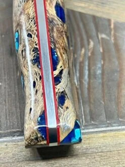 Bark River Fox River EXT-2 LT 3V Blue Cholla Cactus Turquoise Red Liners Mosaic Pins (USA) -Helle Shop bark river knives bark river fox river ext 2 lt 3v blue cholla cactus turquoise red liners mosaic pins usa 41989666439380