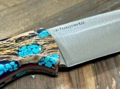 Bark River Fox River EXT-2 LT 3V Blue Cholla Cactus Turquoise Red Liners Mosaic Pins (USA) -Helle Shop bark river knives bark river fox river ext 2 lt 3v blue cholla cactus turquoise red liners mosaic pins usa 41989666504916