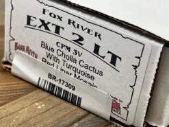 Bark River Fox River EXT-2 LT 3V Blue Cholla Cactus Turquoise Red Liners Mosaic Pins (USA) -Helle Shop bark river knives bark river fox river ext 2 lt 3v blue cholla cactus turquoise red liners mosaic pins usa 41989666767060
