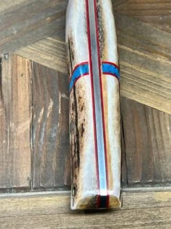 Bark River Fox River EXT-2 LT 3V Elk Turquoise Spacer Red Liners Mosaic Pins (USA) -Helle Shop bark river knives bark river fox river ext 2 lt 3v elk turquoise spacer red liners mosaic pins usa 41989665554644