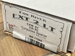 Bark River Fox River EXT-2 LT 3V Elk Turquoise Spacer Red Liners Mosaic Pins (USA) -Helle Shop bark river knives bark river fox river ext 2 lt 3v elk turquoise spacer red liners mosaic pins usa 41989665751252
