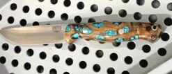 Bark River Gunny CPM 3V Knife Cholla Cactus W/ Turquoise - Gray Liners - Rampless #2 -Helle Shop bark river knives bark river gunny cpm 3v knife cholla cactus w turquoise gray liners rampless 2 41989663817940