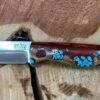 Bark River Gunny CPM 3V Knife - Red Cholla Cactus With Turquoise - Gray Liners - Rampless