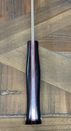 Bark River Gunny Scandi CPM 3V Black Linen Micarta, Red Liners, Mosaic Pins -Helle Shop bark river knives bark river gunny scandi cpm 3v black linen micarta red liners mosaic pins 41989675974868