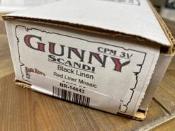 Bark River Gunny Scandi CPM 3V Black Linen Micarta, Red Liners, Mosaic Pins -Helle Shop bark river knives bark river gunny scandi cpm 3v black linen micarta red liners mosaic pins 41989676400852