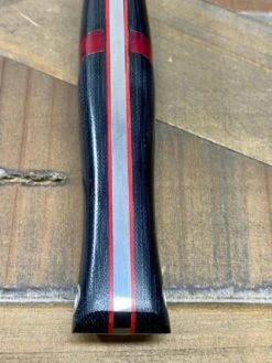 Bark River Gunny Scandi CPM 3V Black Micarta, Bloody Basin Spacer, Red Liners, Mosaic Pins -Helle Shop bark river knives bark river gunny scandi cpm 3v black micarta bloody basin spacer red liners mosaic pins 41989676761300