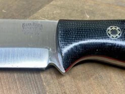 Bark River Gunny Scandi CPM 3V Black Micarta, Bloody Basin Spacer, Red Liners, Mosaic Pins -Helle Shop bark river knives bark river gunny scandi cpm 3v black micarta bloody basin spacer red liners mosaic pins 41989676925140