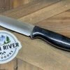 Bark River Gunny Scandi CPM 3V Black Micarta, Blue Liners, Black Pins