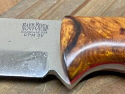 Bark River Gunny Scandi CPM 3V Desert Ironwood Burl, Turquoise Spacer, Red Liners, Mosaic Pins 10 Bark River Gunny Scandi CPM 3V Desert Ironwood Burl, Turquoise Spacer, Red Liners, Mosaic Pins -Helle Shop bark river knives bark river gunny scandi cpm 3v desert ironwood burl turquoise spacer red liners mosaic pins 41989675811028