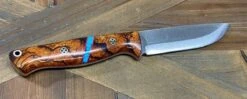 Bark River Gunny Scandi CPM 3V Desert Ironwood Burl, Turquoise Spacer, Red Liners, Mosaic Pins 12 Bark River Gunny Scandi CPM 3V Desert Ironwood Burl, Turquoise Spacer, Red Liners, Mosaic Pins -Helle Shop bark river knives bark river gunny scandi cpm 3v desert ironwood burl turquoise spacer red liners mosaic pins 41989676138708