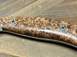 Bark River JX6 II MagnaCut Fixed Knife Black Ash Burl Black Liners Mosaic Pins (USA) -Helle Shop bark river knives bark river jx6 ii magnacut fixed knife black ash burl black liners mosaic pins usa 41989677351124