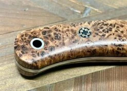Bark River JX6 II MagnaCut Fixed Knife Black Ash Burl Black Liners Mosaic Pins (USA) -Helle Shop bark river knives bark river jx6 ii magnacut fixed knife black ash burl black liners mosaic pins usa 41989677514964