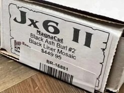 Bark River JX6 II MagnaCut Fixed Knife Black Ash Burl Black Liners Mosaic Pins (USA) -Helle Shop bark river knives bark river jx6 ii magnacut fixed knife black ash burl black liners mosaic pins usa 41989677613268