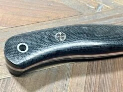 Bark River JX6 II MagnaCut Fixed Knife Black Micarta Red Liners Mosaic Pins (USA) -Helle Shop bark river knives bark river jx6 ii magnacut fixed knife black micarta red liners mosaic pins usa 41989678891220