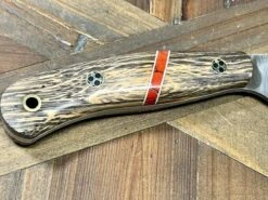 Bark River JX6 II MagnaCut Fixed Knife Bog Oak Bone Spacer White Liners Mosaic Pins (USA) -Helle Shop bark river knives bark river jx6 ii magnacut fixed knife bog oak bone spacer white liners mosaic pins usa 41989677777108