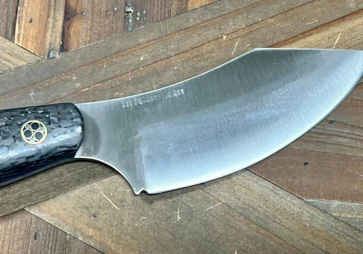 Bark River JX6 II MagnaCut Fixed Knife Carbon Fiber Blue Liners Mosaic Pins (USA) 6 Bark River JX6 II MagnaCut Fixed Knife Carbon Fiber Blue Liners Mosaic Pins (USA) - Image 6