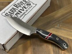 Bark River JX6 MagnaCut Black Canvas Micarta Bloody Basin Spacer Mosaic Pins (USA)