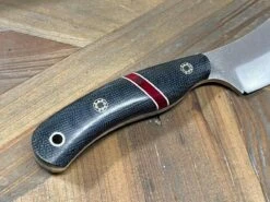 Bark River JX6 MagnaCut Black Canvas Micarta Bloody Basin Spacer Mosaic Pins (USA) -Helle Shop bark river knives bark river jx6 magnacut black canvas micarta bloody basin spacer mosaic pins usa 41989681283284