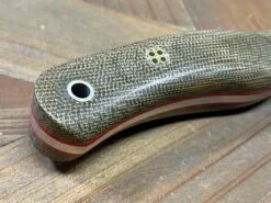 Bark River JX6 MagnaCut Green Canvas Micarta Red Liners Mosaic Pins (USA) -Helle Shop bark river knives bark river jx6 magnacut green canvas micarta red liners mosaic pins usa 41989680562388