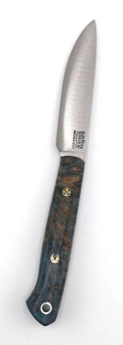 Bark River Little Creek II Field Knife MagnaCut Blue & Tan Maple Burl Handles (USA) -Helle Shop bark river knives bark river little creek ii field knife magnacut blue tan maple burl handles usa 41989681938644