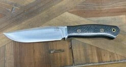 Bark River Matterhorn Fixed Blade CPM-S45VN Black Carbon Fiber Mosaic Pins -Helle Shop bark river knives bark river matterhorn fixed blade cpm s45vn black carbon fiber mosaic pins 41989684101332