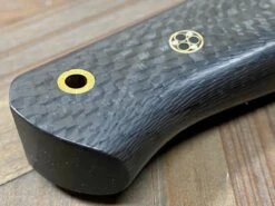 Bark River Matterhorn Fixed Blade CPM-S45VN Black Carbon Fiber Mosaic Pins -Helle Shop bark river knives bark river matterhorn fixed blade cpm s45vn black carbon fiber mosaic pins 41989684166868