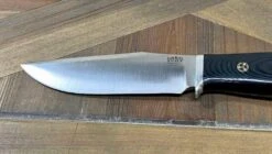 Bark River Matterhorn Fixed Blade CPM-S45VN Black Linen Micarta Mosaic Pins -Helle Shop bark river knives bark river matterhorn fixed blade cpm s45vn black linen micarta mosaic pins 41989686198484