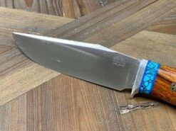 Bark River Matterhorn Fixed Blade CPM-S45VN Desert Ironwood Turquoise Spacer Mosaic Pins -Helle Shop bark river knives bark river matterhorn fixed blade cpm s45vn desert ironwood turquoise spacer mosaic pins 41989685772500