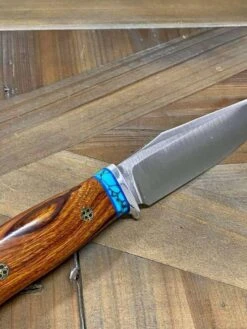 Bark River Matterhorn Fixed Blade CPM-S45VN Desert Ironwood Turquoise Spacer Mosaic Pins -Helle Shop bark river knives bark river matterhorn fixed blade cpm s45vn desert ironwood turquoise spacer mosaic pins 41989685805268
