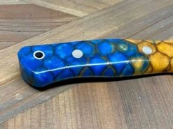 Bark River Matterhorn Fixed Blade Knife CPM-S45VN Amber Sea Dragon Scale -Helle Shop bark river knives bark river matterhorn fixed blade knife cpm s45vn amber sea dragon scale 41989686722772