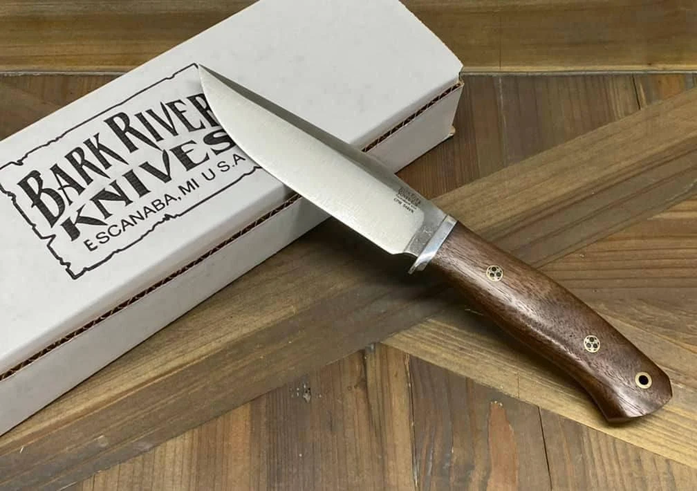 Bark River Matterhorn Fixed Blade Knife CPM-S45VN Walnut Burl Mosaic Pins 1 Bark River Matterhorn Fixed Blade Knife CPM-S45VN Walnut Burl Mosaic Pins