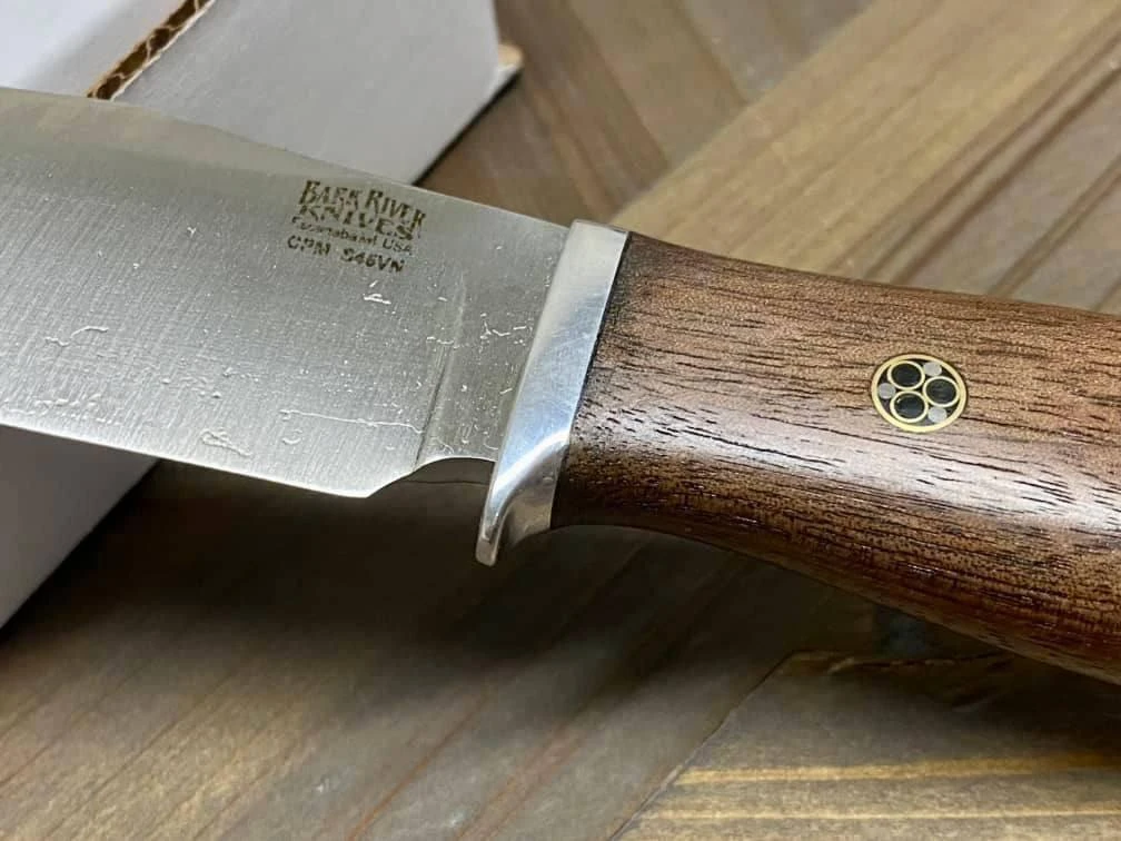 Bark River Matterhorn Fixed Blade Knife CPM-S45VN Walnut Burl Mosaic Pins 2 Bark River Matterhorn Fixed Blade Knife CPM-S45VN Walnut Burl Mosaic Pins - Image 2