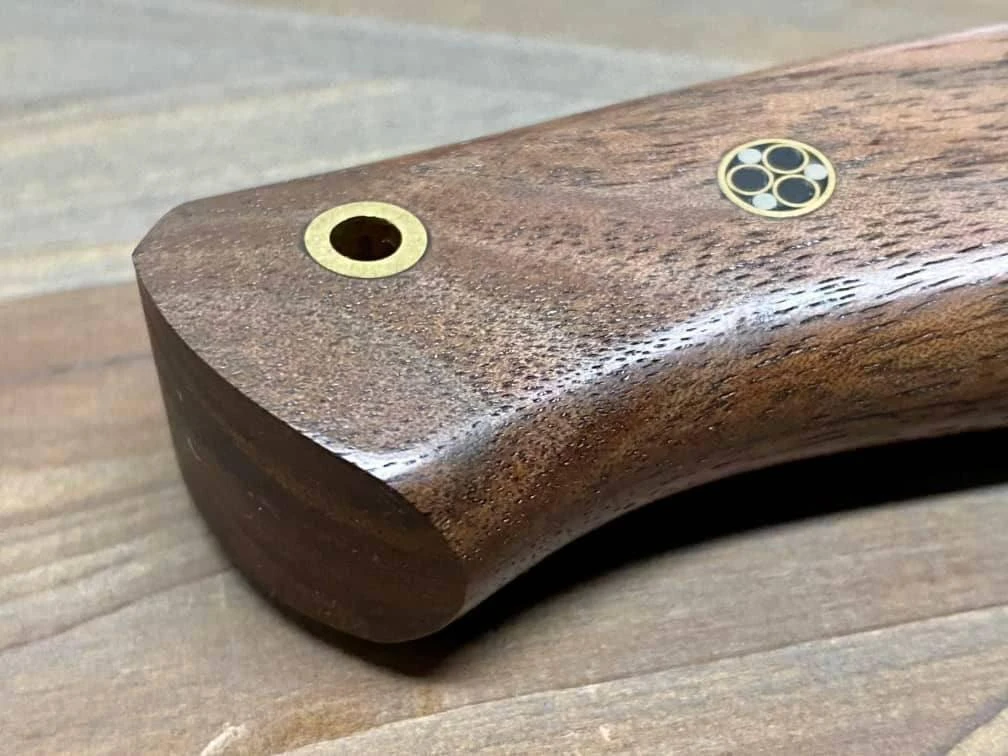 Bark River Matterhorn Fixed Blade Knife CPM-S45VN Walnut Burl Mosaic Pins 5 Bark River Matterhorn Fixed Blade Knife CPM-S45VN Walnut Burl Mosaic Pins - Image 5