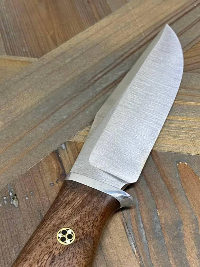 Bark River Matterhorn Fixed Blade Knife CPM-S45VN Walnut Burl Mosaic Pins 6 Bark River Matterhorn Fixed Blade Knife CPM-S45VN Walnut Burl Mosaic Pins - Image 6