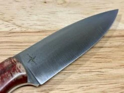 Bark River Mini-Aurora CPM 3V Knife Red & Natural #3 Elder Burl (USA) -Helle Shop bark river knives bark river mini aurora cpm 3v knife red natural 3 elder burl usa 41989685510356