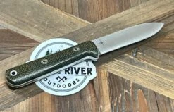 Bark River Mini Kephart Knife 3V Evergreen Burlap Handles White Liners Mosaic Pins (USA) -Helle Shop bark river knives bark river mini kephart knife 3v evergreen burlap handles white liners mosaic pins usa 41989685215444
