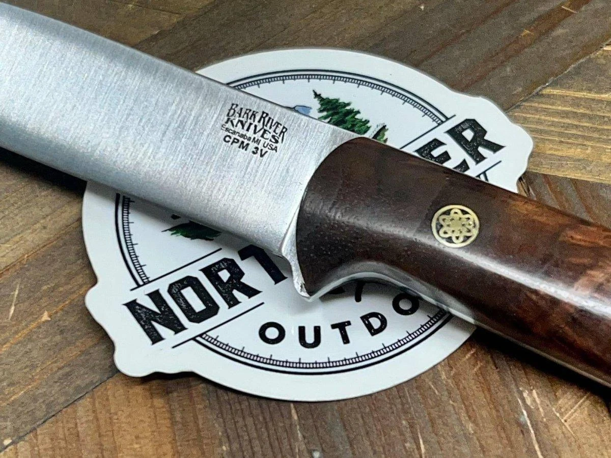 Bark River Mini Kephart Knife 3V Walnut Burl Black Liner Mosaic Pins (USA) 2 Bark River Mini Kephart Knife 3V Walnut Burl Black Liner Mosaic Pins (USA) - Image 2