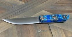 Bark River Puukko 3V Knife Blue Sprucecone - Blue Liners (USA) -Helle Shop bark river knives bark river puukko 3v knife blue sprucecone blue liners usa 41989690130644