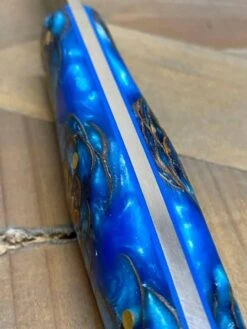 Bark River Puukko 3V Knife Blue Sprucecone - Blue Liners (USA) -Helle Shop bark river knives bark river puukko 3v knife blue sprucecone blue liners usa 41989690163412