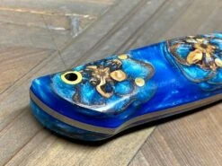 Bark River Puukko 3V Knife Blue Sprucecone - Blue Liners (USA) -Helle Shop bark river knives bark river puukko 3v knife blue sprucecone blue liners usa 41989690196180